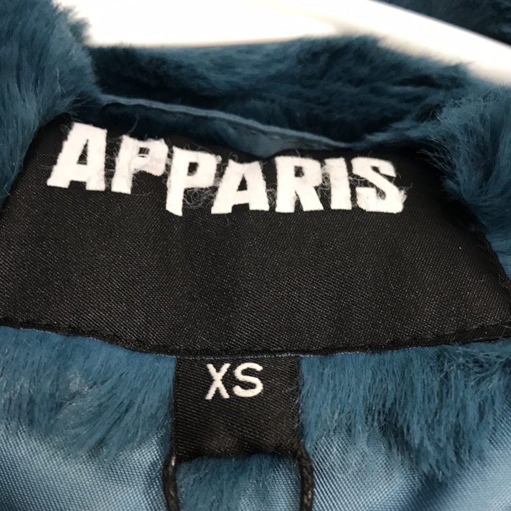 NWT Apparis Stella Faux Fur Coat in stone blue - Picture 7 of 11